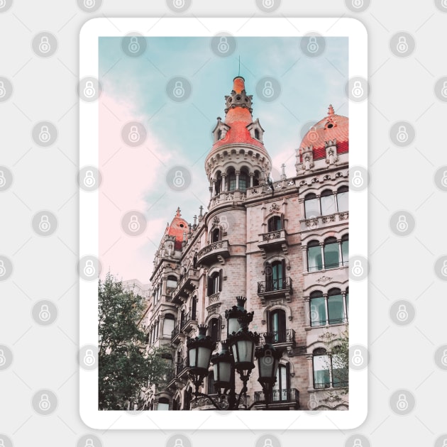 Barcellona Architecture Sticker by Luigi Veggetti